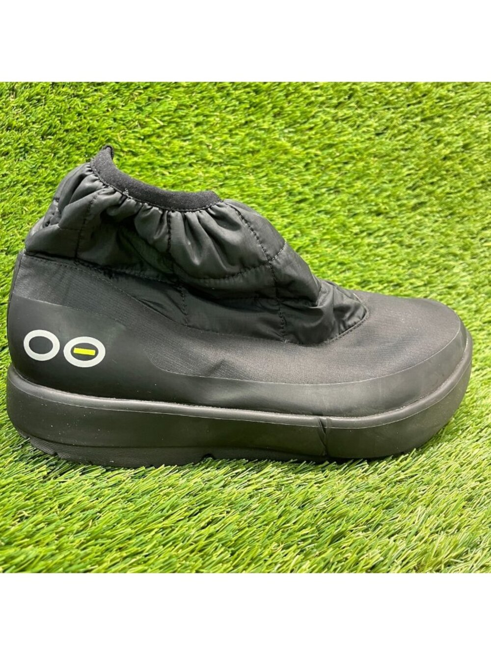 OOFOS OOmg Bootie Mens Size 12 Black Classic Outdoor Pull On Recovery Boots